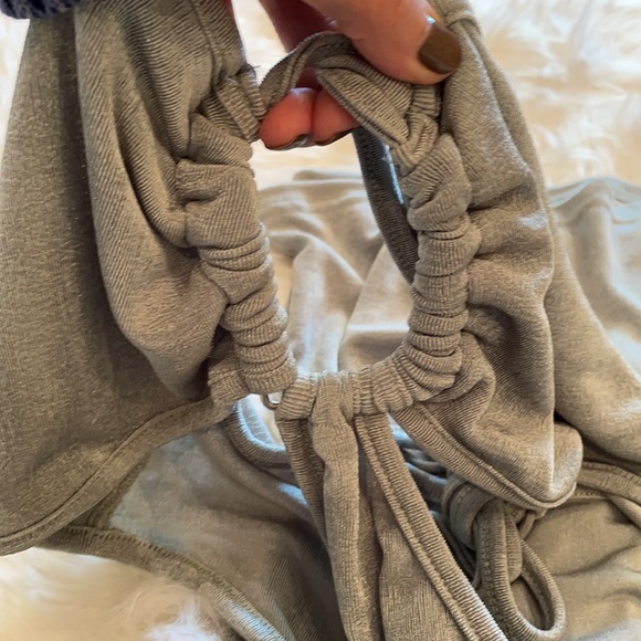 NWT cut out maxi dress sea foam sage halter silky thighsplit halter2-4/6-8/10-12 - Picture 8 of 17